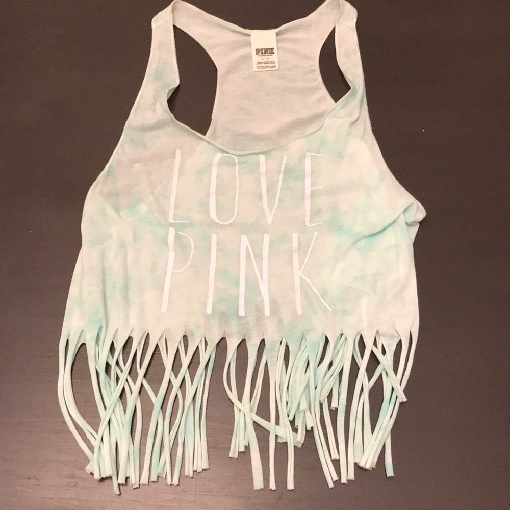 Light blue pink tank top